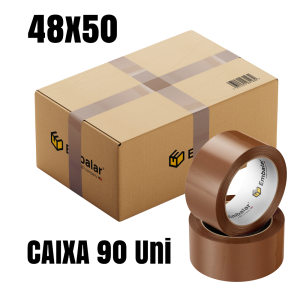 Fita Adesiva Acrilica Marrom 48X50 - Caixa com 90 unidades